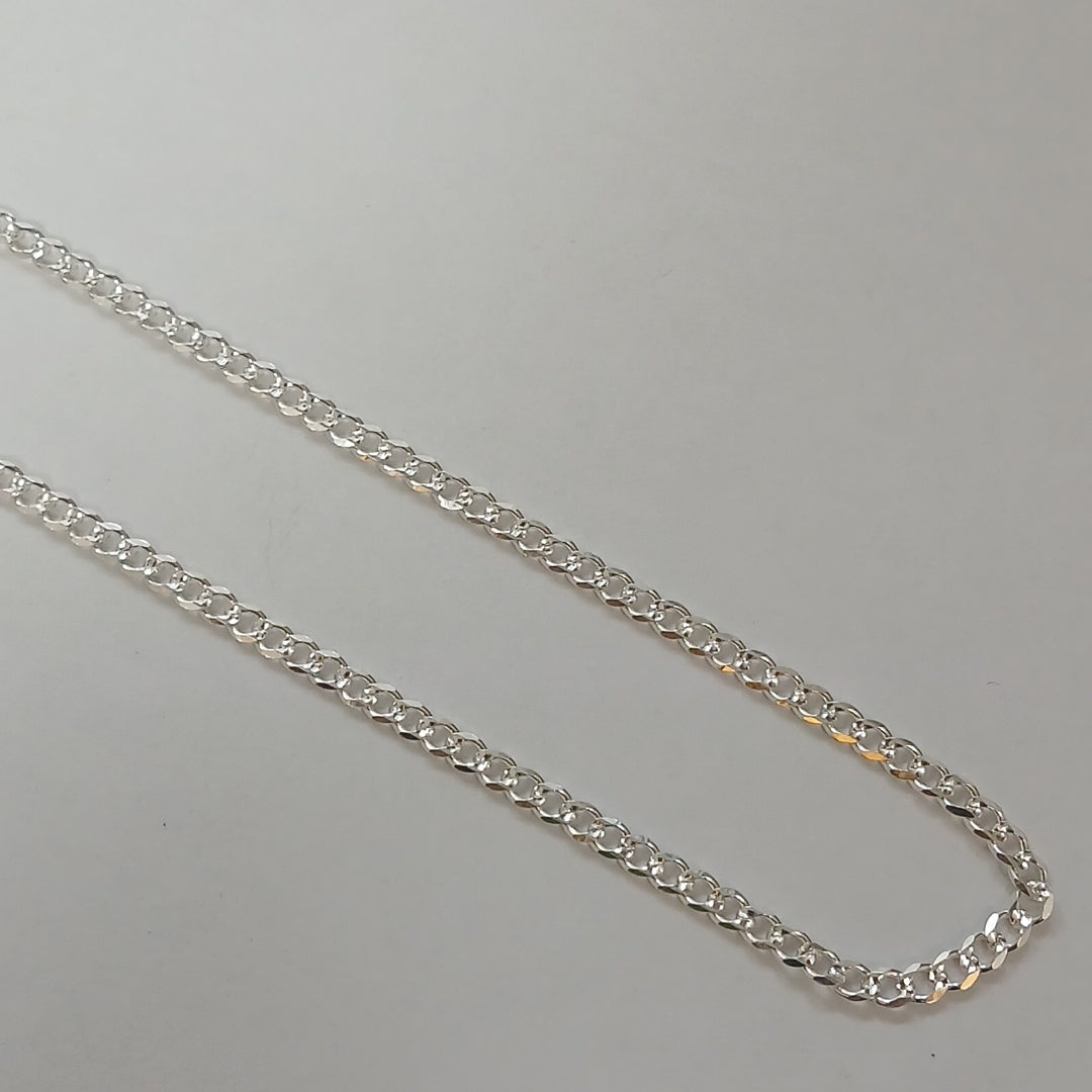 CADENA BARBADA PLATA .925 50 CM 7.02 GR (NUEVO)