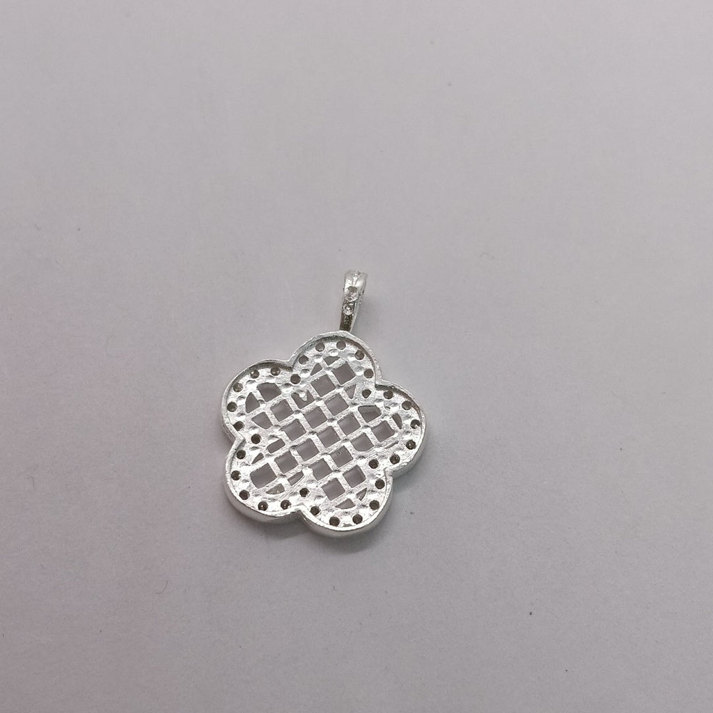 DIJE FLOR CON CIRCONIAS PLATA .925 1.7 GR (NUEVO)