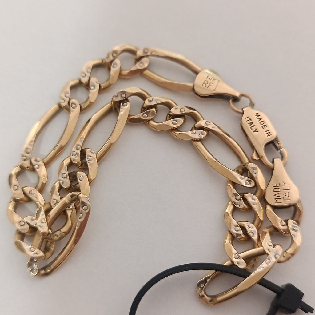 PULSERA ORO, RODIADO 14 K 13.9 GRMS (SEMINUEVO)