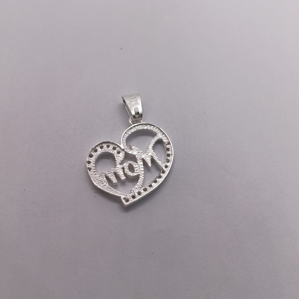 DIJE CORAZON C/CIRCONIAS PLATA .925 3.1 GR (NUEVO)