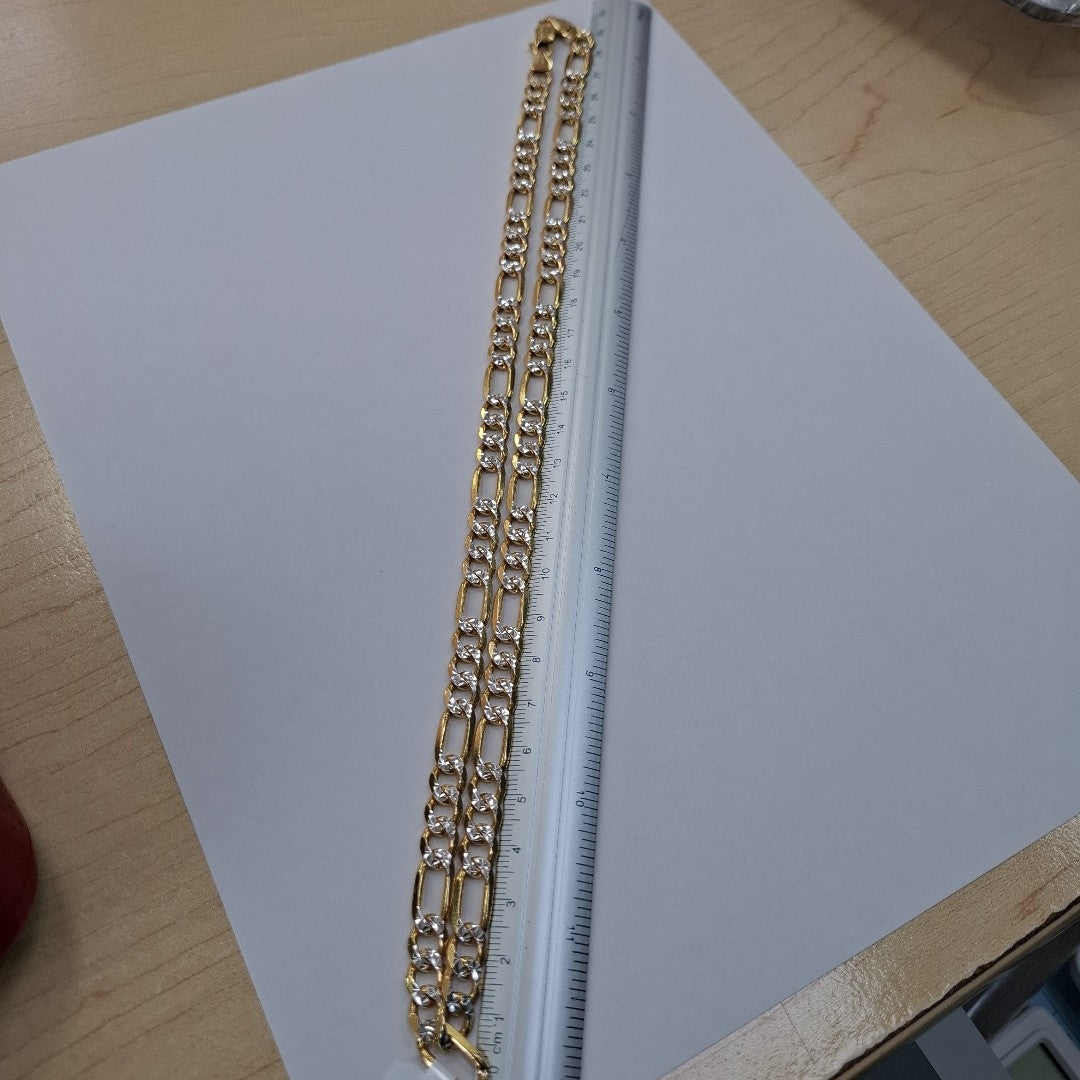 CADENAS CARTIER 3 1 DIAMANTADA ORO 14K 51.5 (NUEVO)
