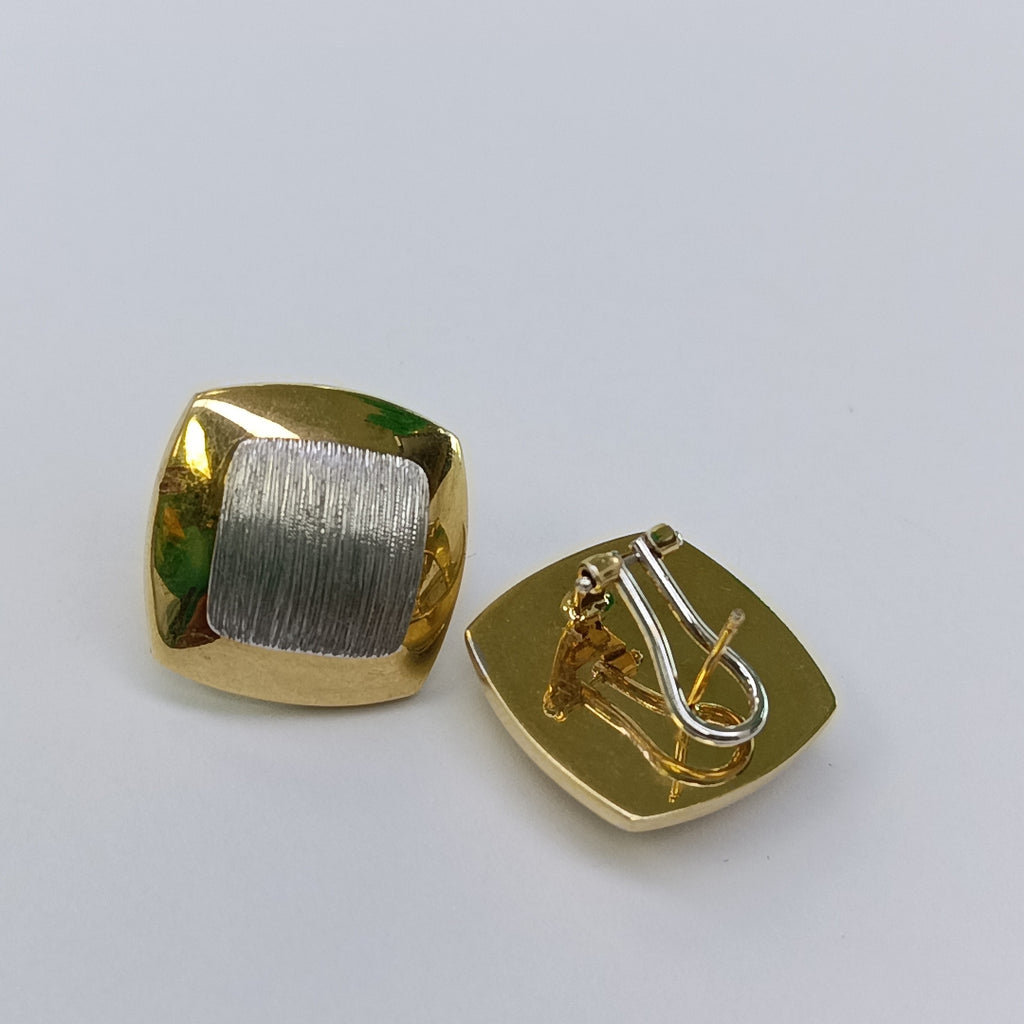 ARETES PAR ORO COMBINADO 14 K 13,50 GRMS (SEMINUEVO)