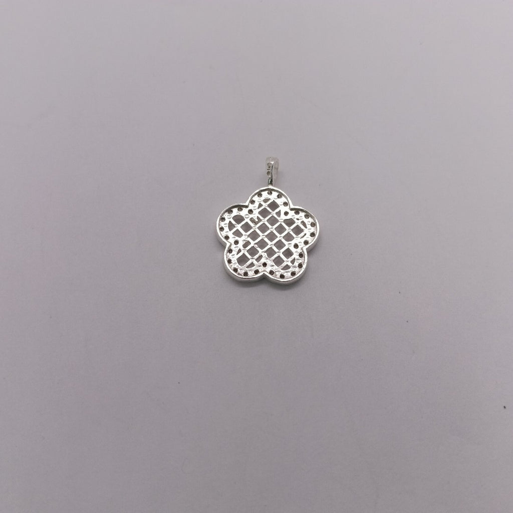 DIJE FLOR CON CIRCONIAS PLATA .925 1.7 GR (NUEVO)