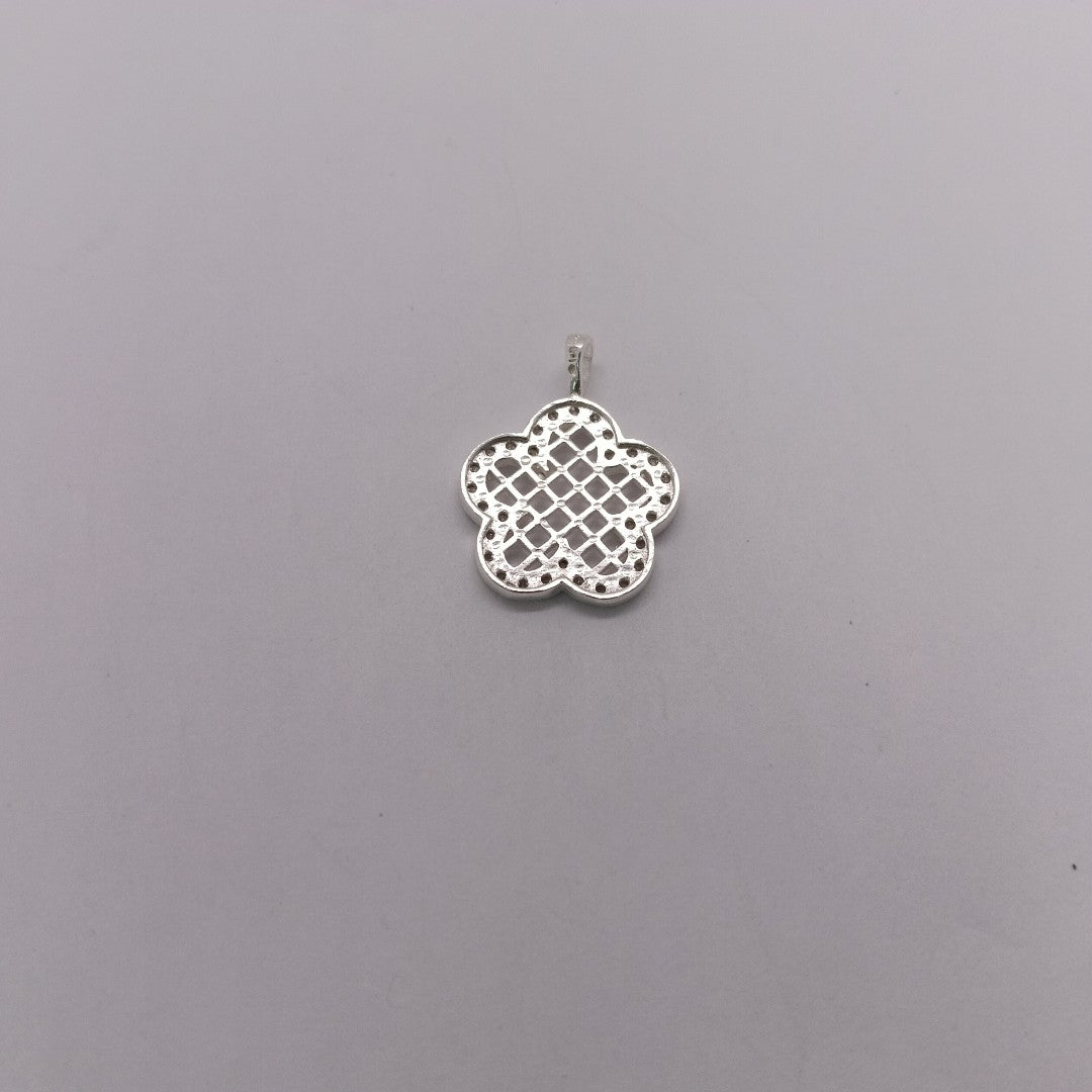 DIJE FLOR CON CIRCONIAS PLATA .925 1.7 GR (NUEVO)