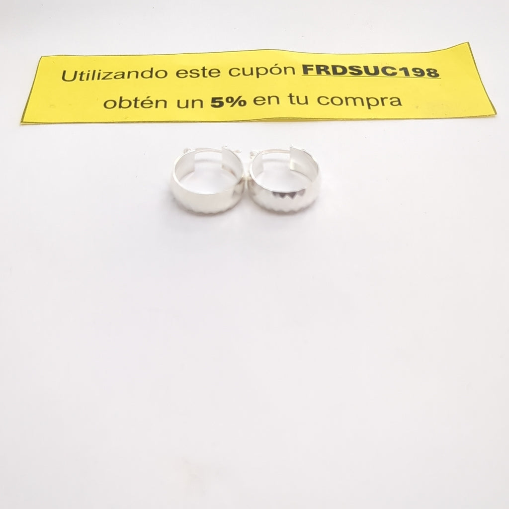 ARETES ARRACADAS FACETADAS PLATA .925 2.8 GR (NUEVO)
