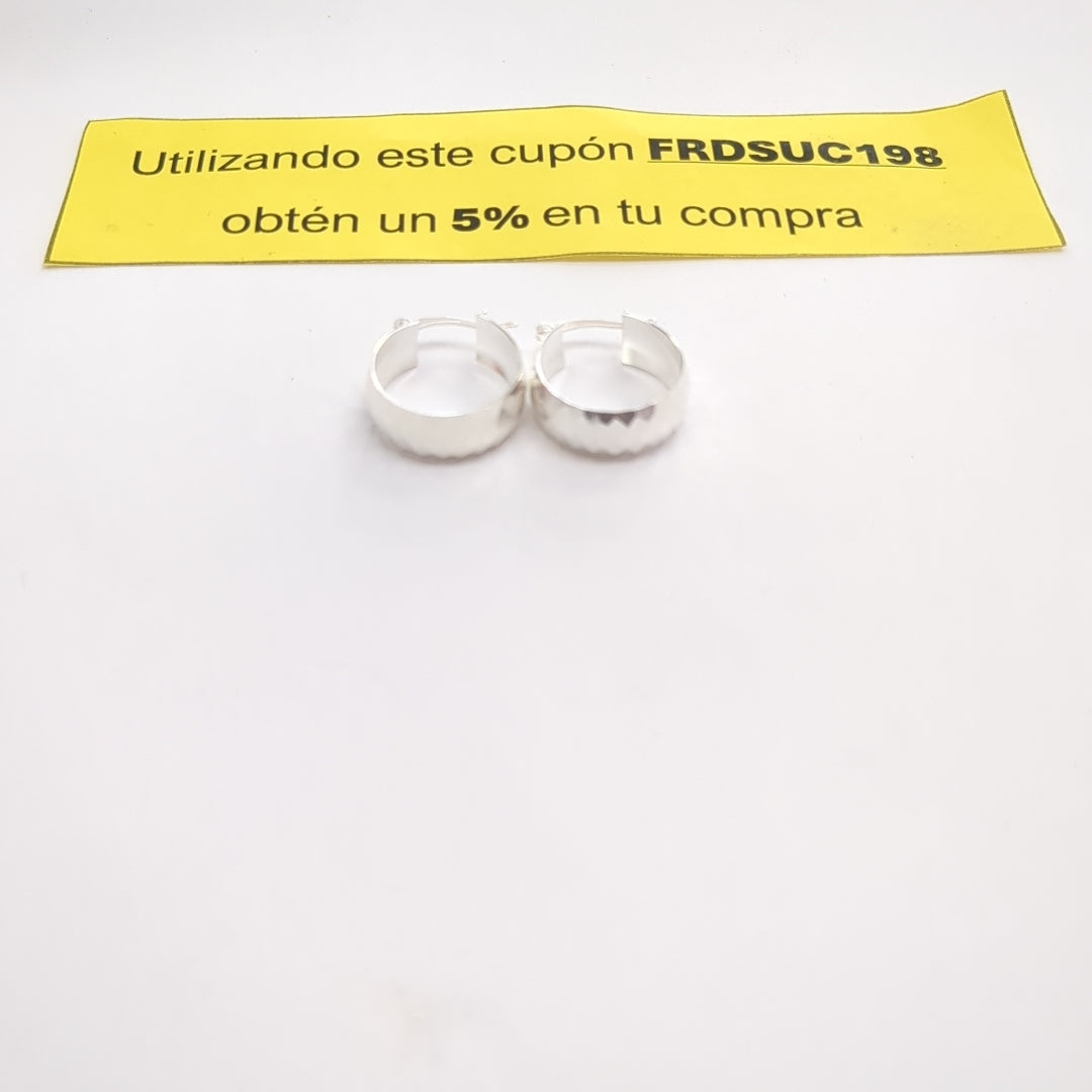 ARETES ARRACADAS FACETADAS PLATA .925 2.8 GR (NUEVO)