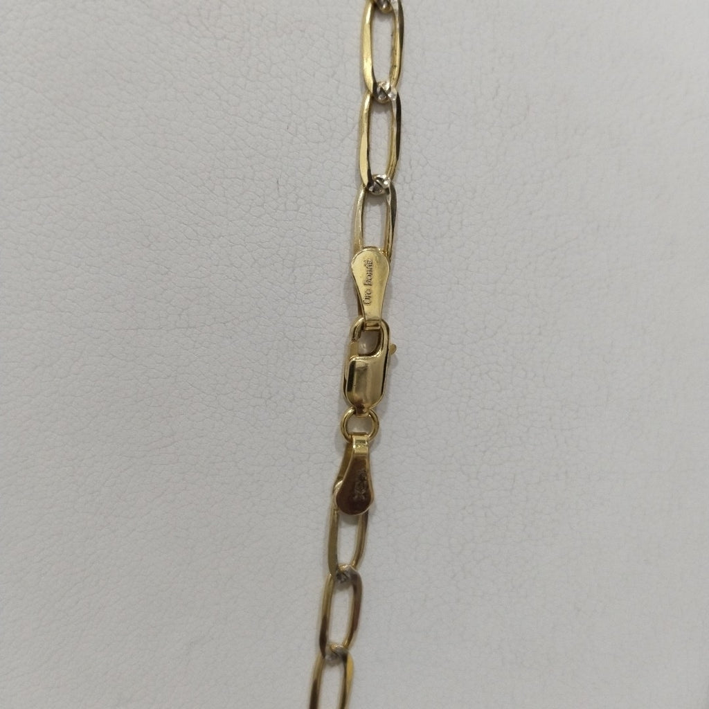 CADENA TEJIDO ESLABONES 11.1G 55 CM 14K (NUEVO)