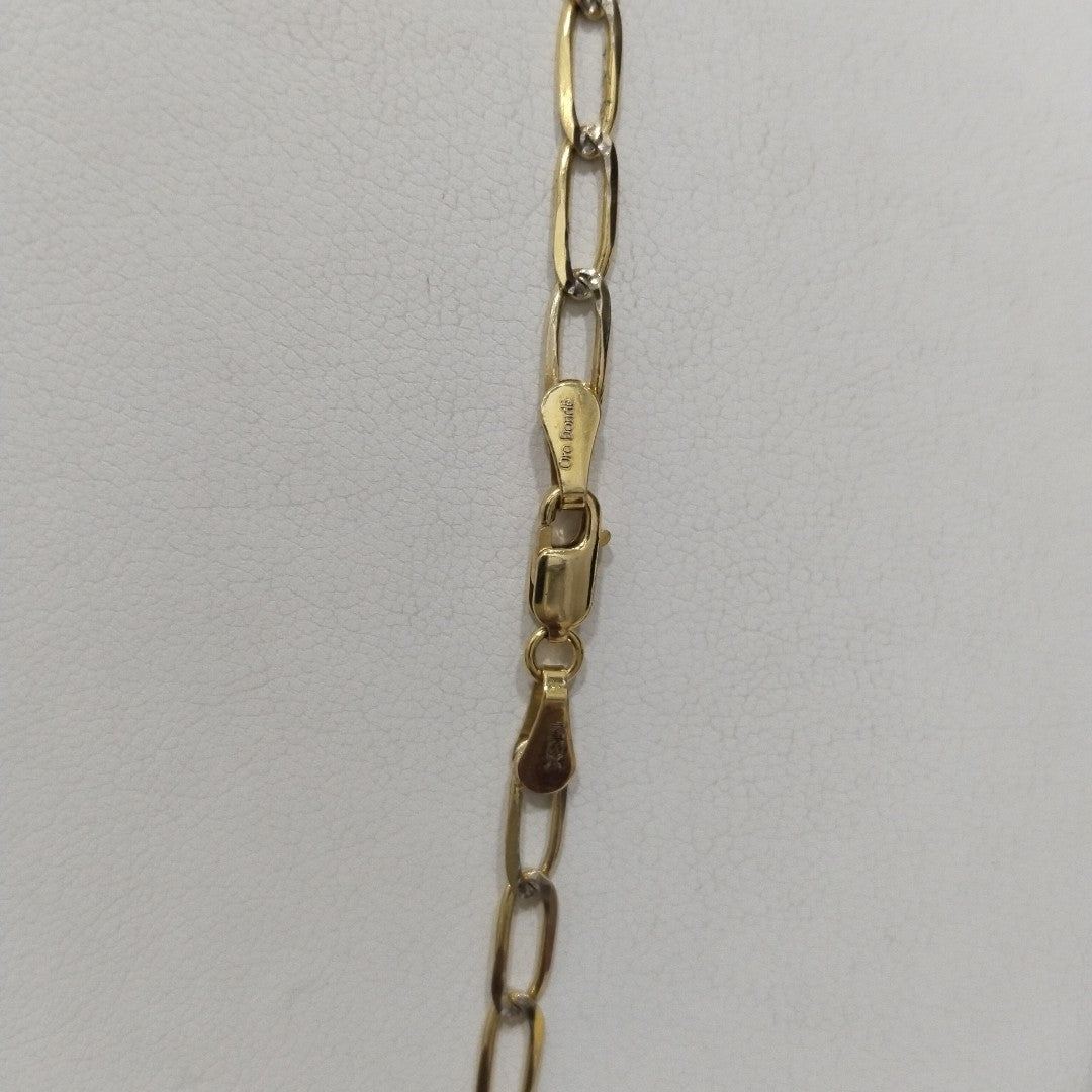CADENA TEJIDO ESLABONES 11.1G 55 CM 14K (NUEVO)