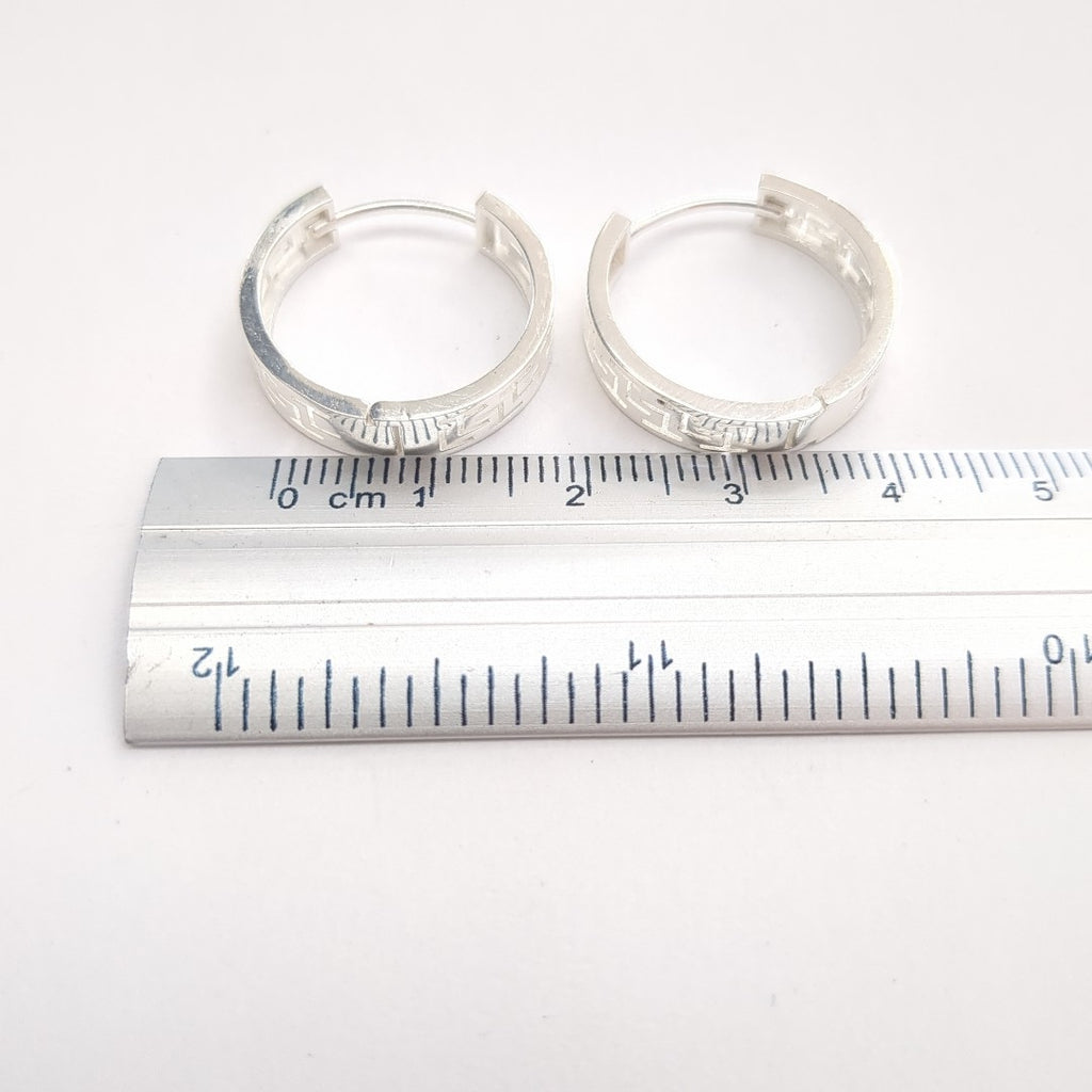 ARETES ARRACADAS GRECAS PLATA .925 4.23 GR (NUEVO)