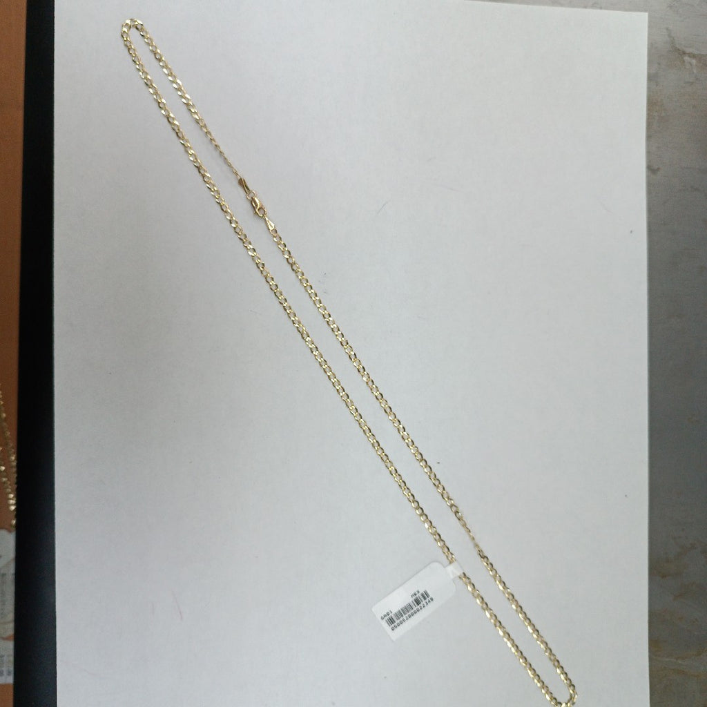 CADENAS TEJIDO BARBADA ORO 14K 60 CM 5.4 GR (NUEVO)