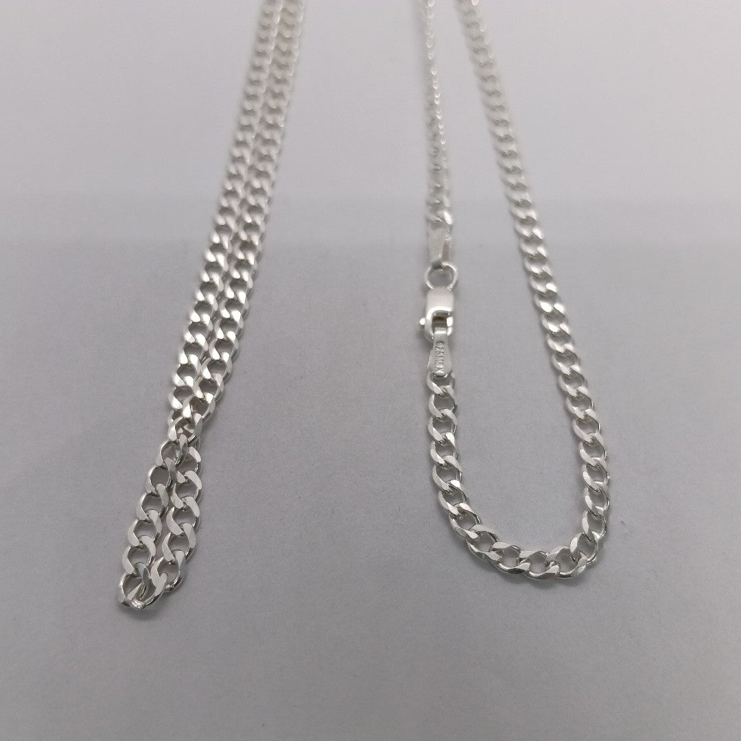 CADENA BARBADA PLATA .925 60 CM 9.22 GR (NUEVO)