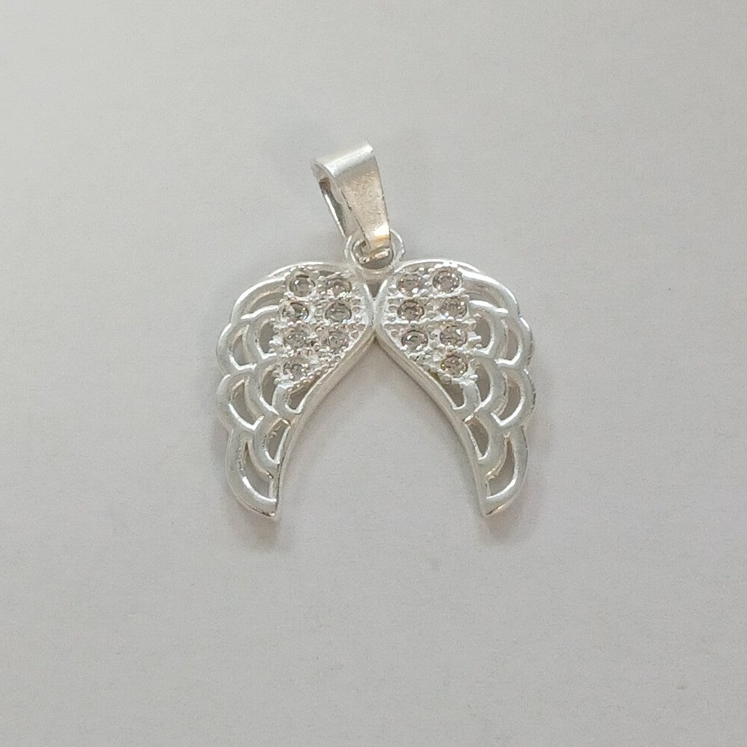 DIJE ALAS C/CIRCONIAS PLATA .925 2.3 GR (NUEVO)