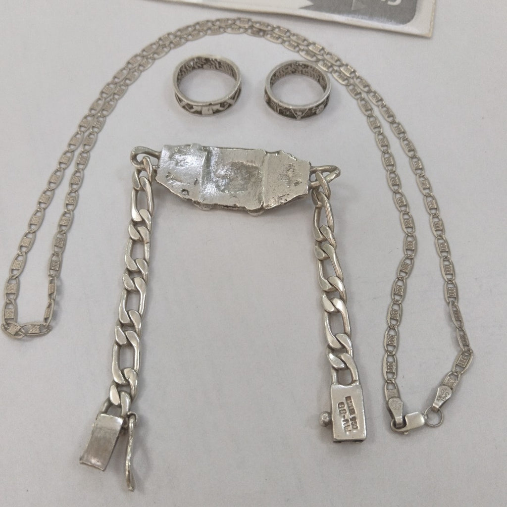 ANILLITO, CADENA, ESCLAVA PLATA 53.8 GRMS (SEMINUEVO)