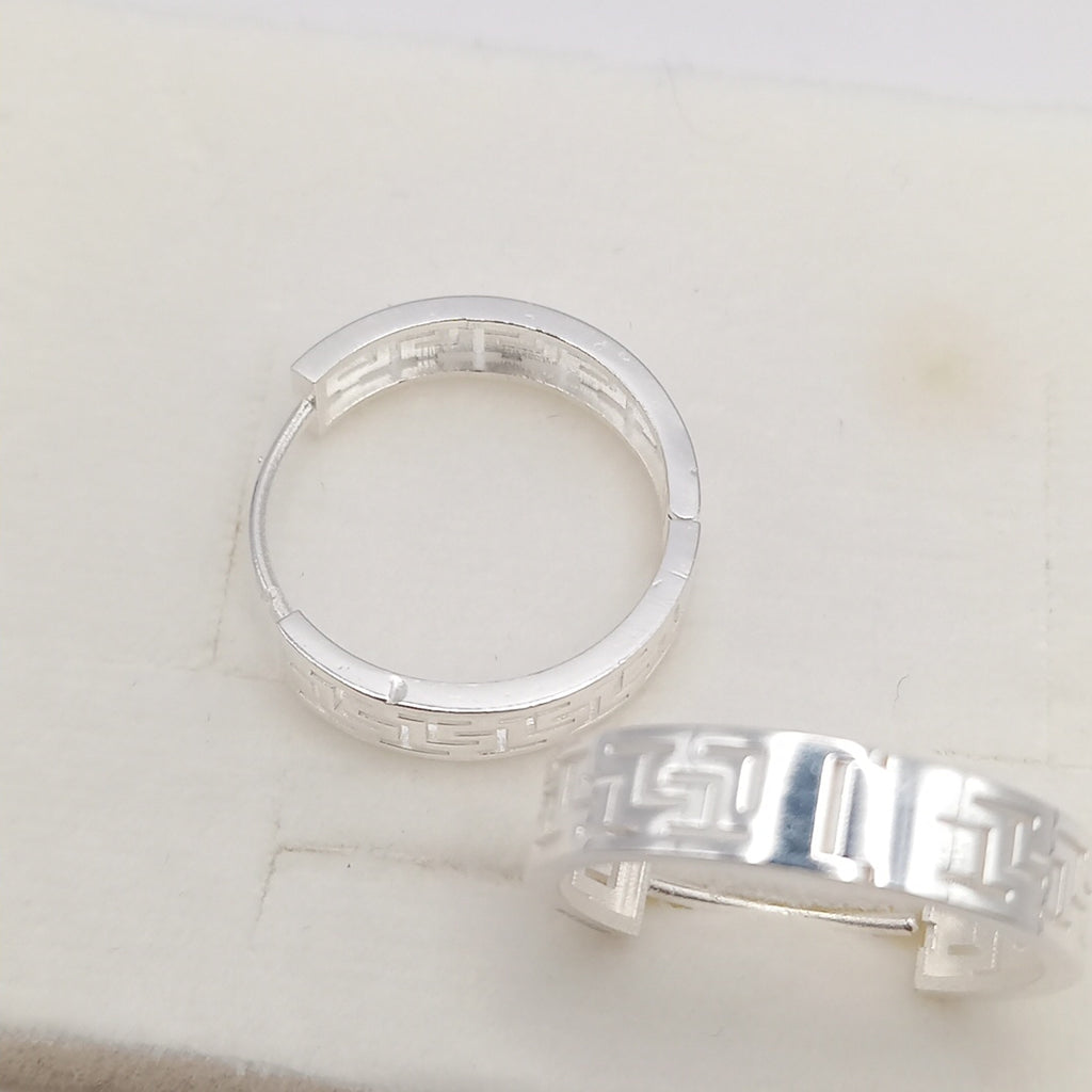 ARETES ARRACADAS GRECAS PLATA .925 4.23 GR (NUEVO)