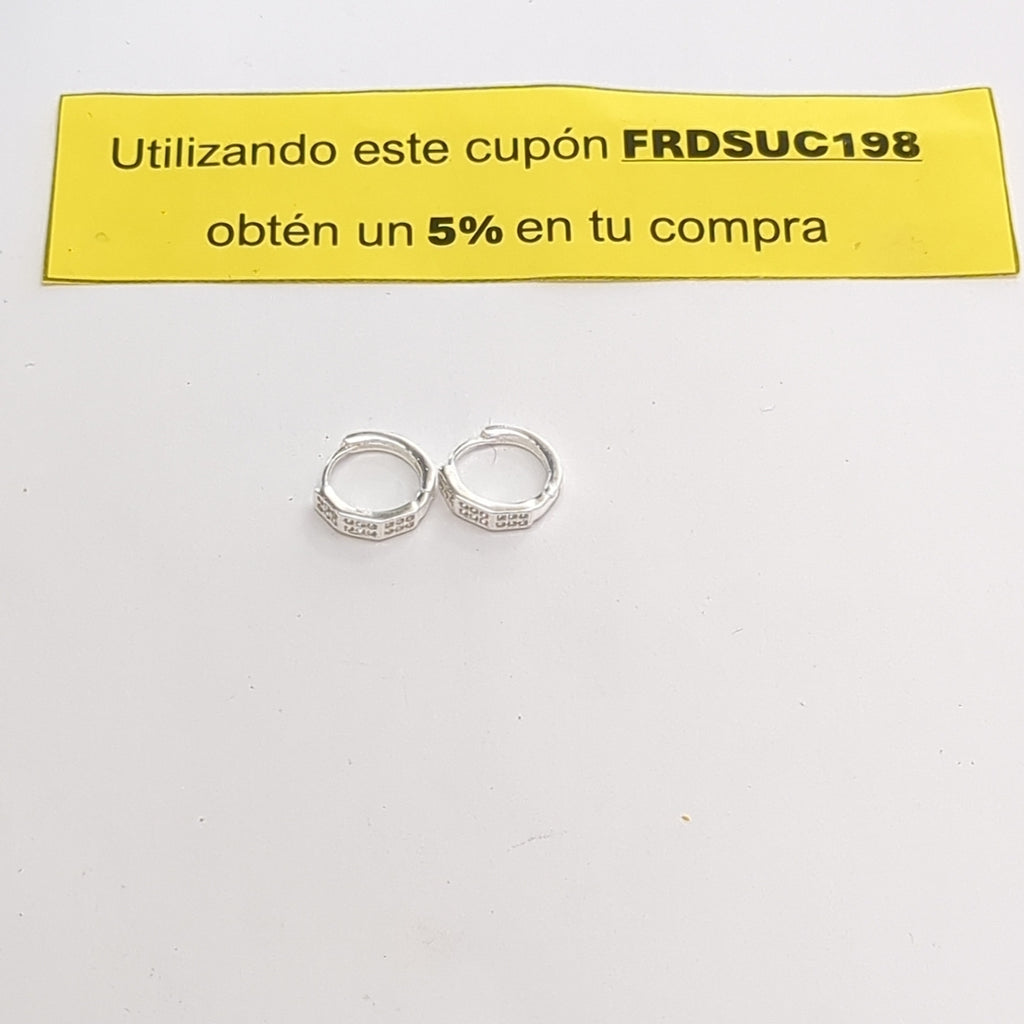 ARRACADAS C/CIRCONIAS PLATA .925 2.5 GR (NUEVO)