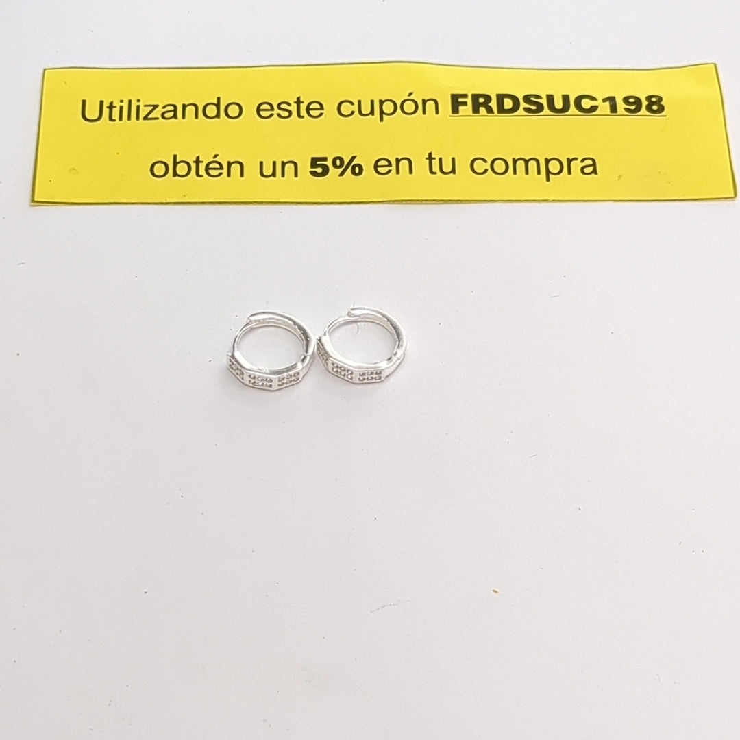 ARRACADAS C/CIRCONIAS PLATA .925 2.5 GR (NUEVO)