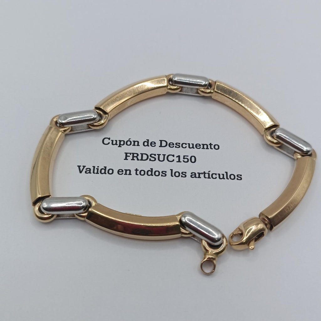 PULSERA ORO COMBINADO 14 K 19,60 GRMS (SEMINUEVO)