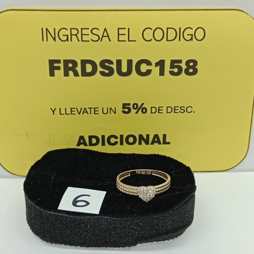 ANILLOS DAMA ORO 14K 1.5 (NUEVO)