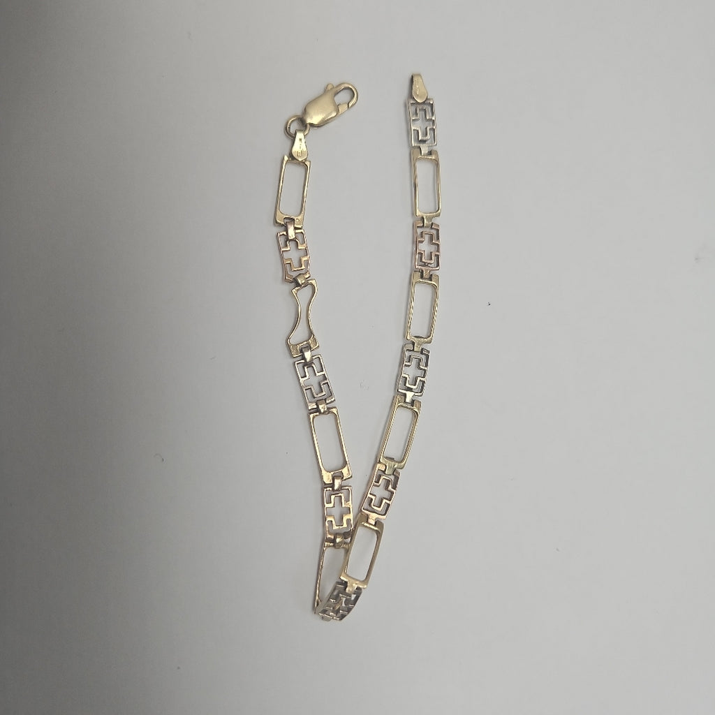 PULSERA ORO COMBINADO 14 K 5.8 GRMS (SEMINUEVO)