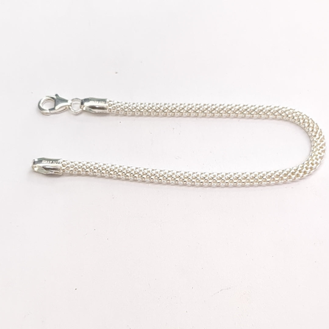 PULSERA TEJIDO ESPECIAL PLATA .925 18 CM 4.9 GR (NUEVO)