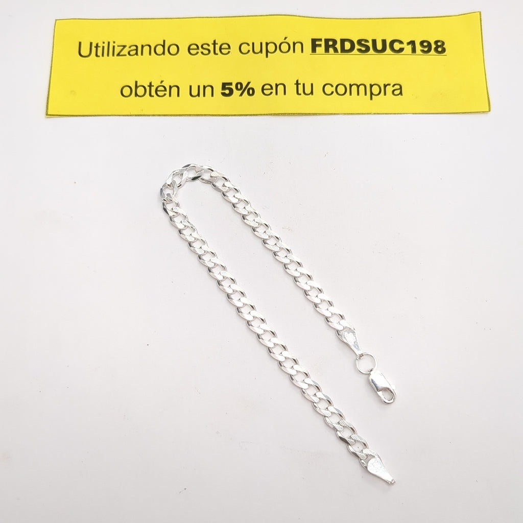 PULSERA BARBADA PLATA .925 18 CM 5.73 GR (NUEVO)