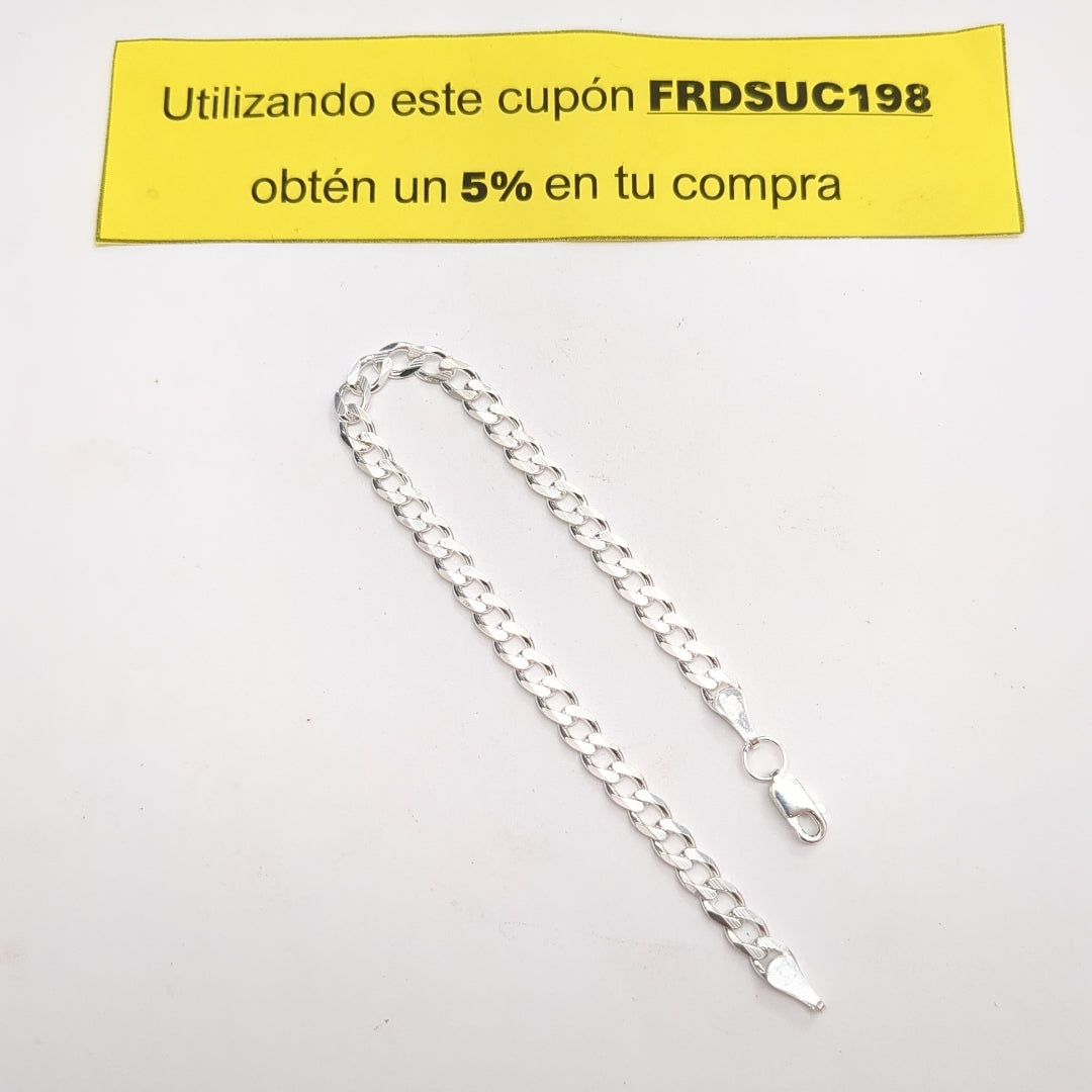 PULSERA BARBADA PLATA .925 18 CM 5.73 GR (NUEVO)