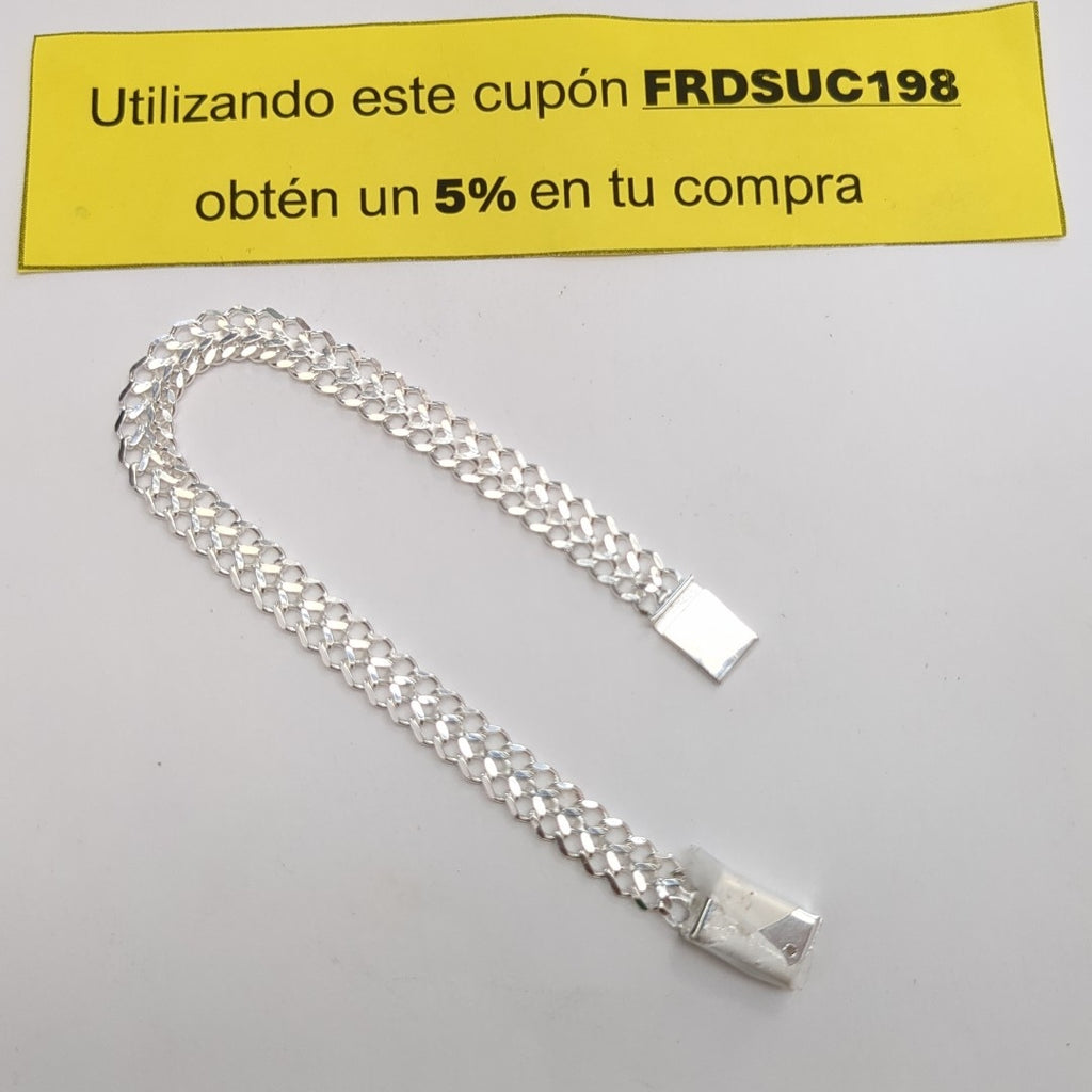 PULSERA TEJIDO CHINO PLATA .925 18 CM 7.6 GR (NUEVO)