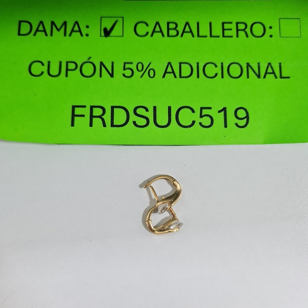 ARRACADAS PAR ORO 14 K 2.3 GRMS (SEMINUEVO)