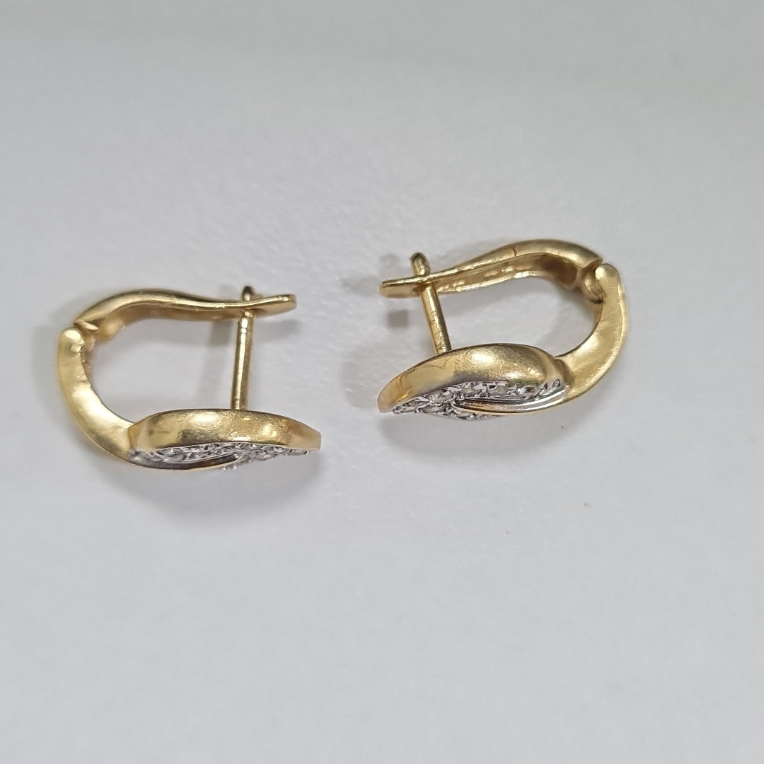 ARRACADAS PAR ORO 14 K 3.5 GRMS (SEMINUEVO)