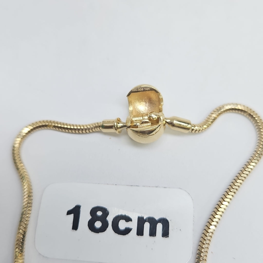 PULSERA CHARM ORO 14K 12.3 (NUEVO)