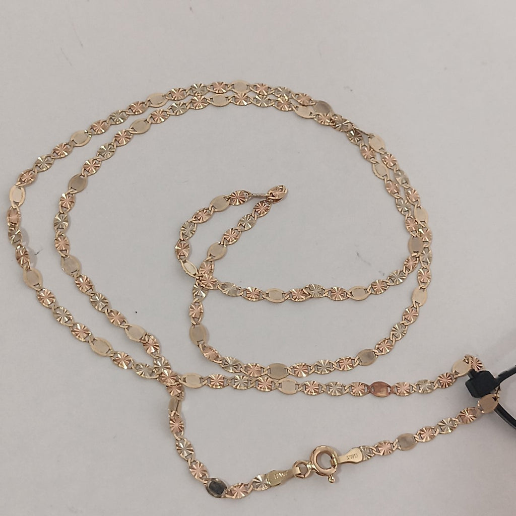 CADENA ORO, ORO COMBINADO 14 K 3.2 GRMS (SEMINUEVO)