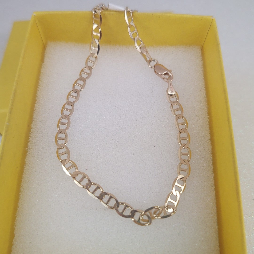 PULSERAS TEJIDO MARINERA ORO 14K 16 CM 2.9 GR (NUEVO)