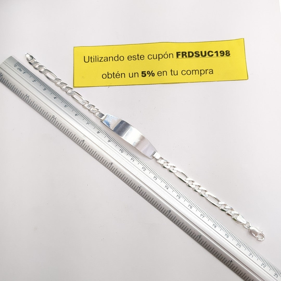 PULSERA ESCLAVA 3X1 PLATA .925 21 CM 10.62 GR (NUEVO)