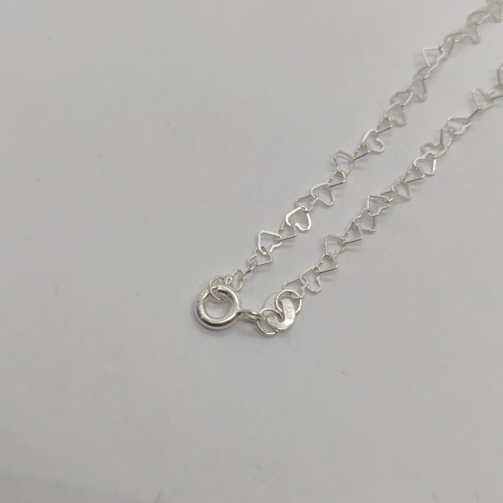CADENA CORAZONES PLATA .925 50 CM 2.52 GR (NUEVO)