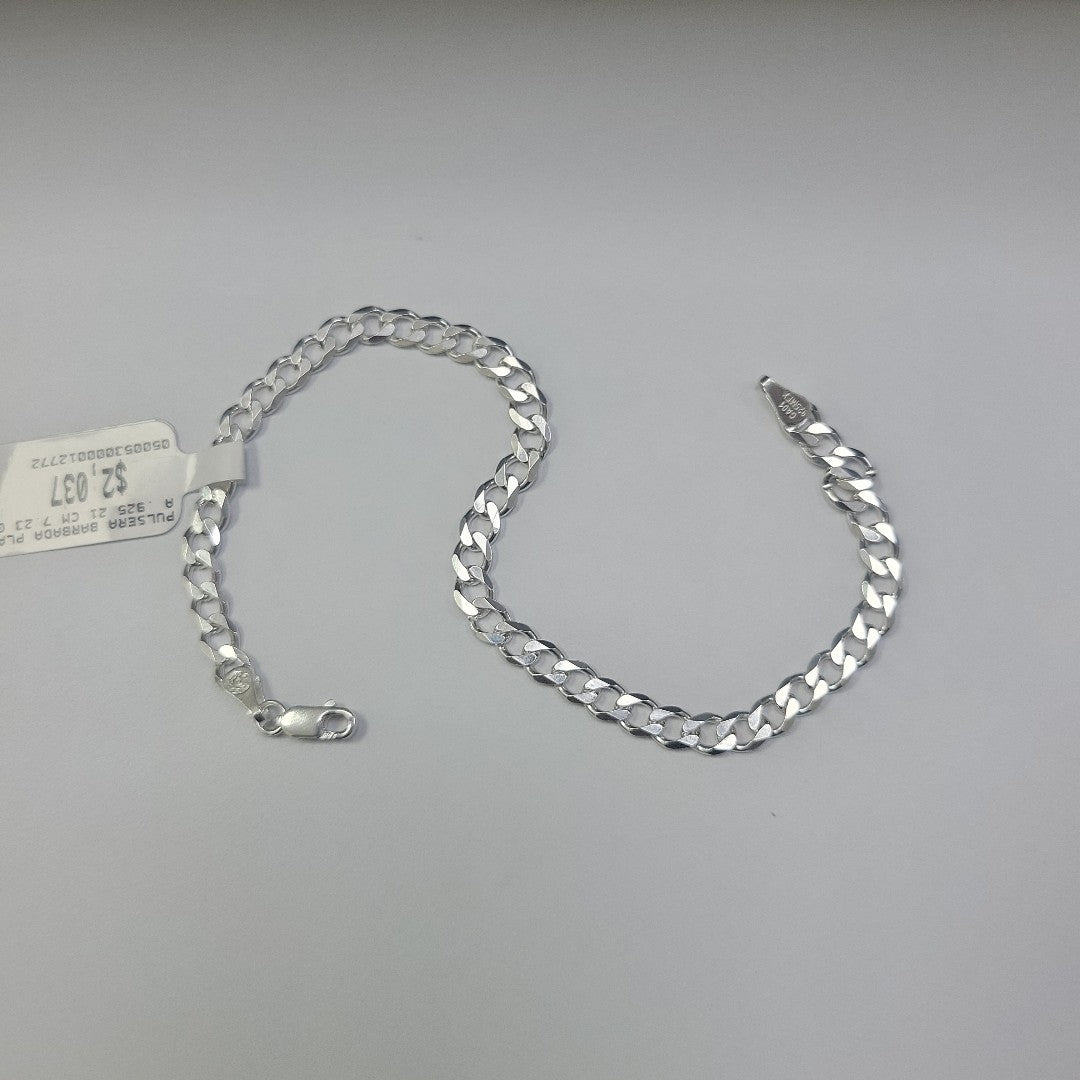 PULSERA BARBADA PLATA .925 21 CM 7.23 GR (NUEVO)