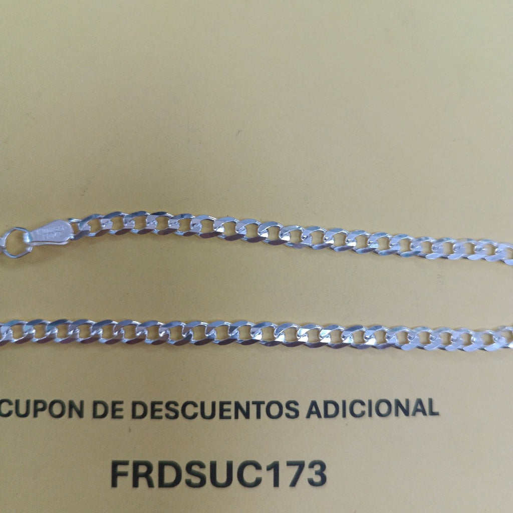 PULSERA BARBADA PLATA .925 21 CM 4.3 GR (NUEVO)