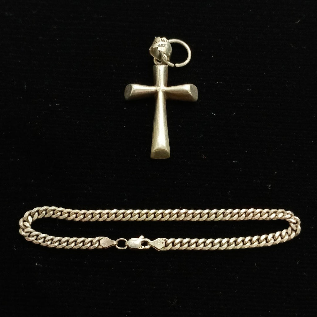 CADENA, CRUZ PLATA 47.7 GRMS (SEMINUEVO)