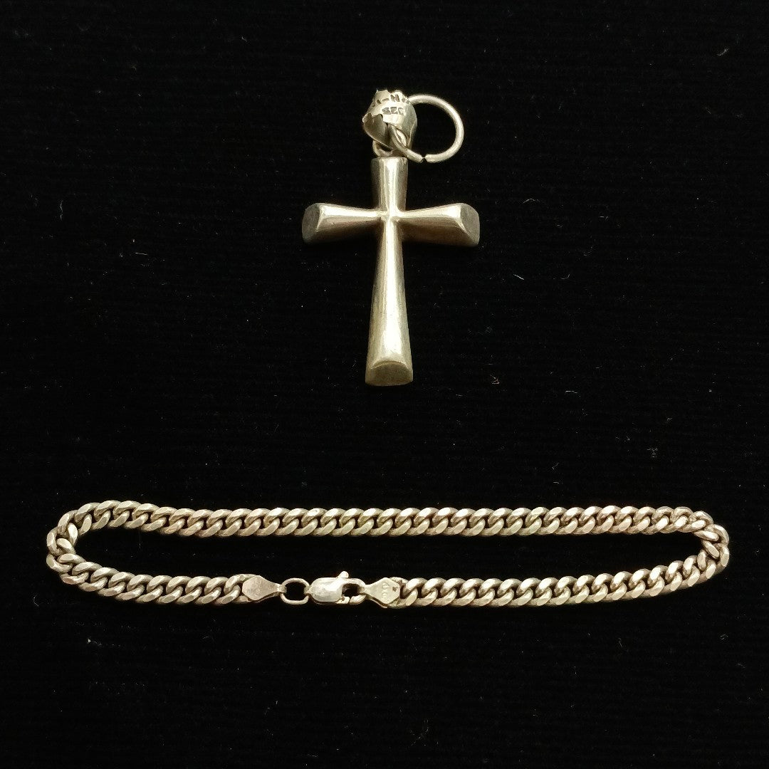 CADENA, CRUZ PLATA 47.7 GRMS (SEMINUEVO)