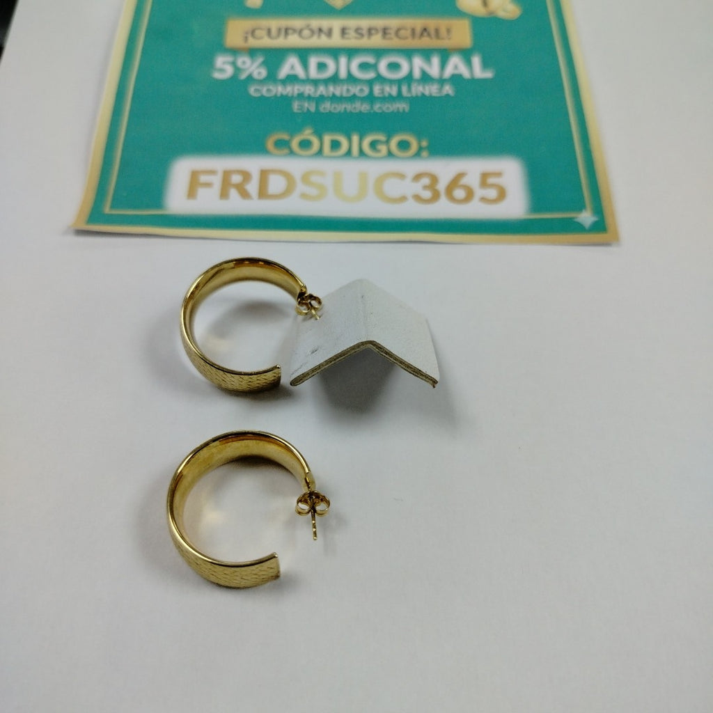 BROQUELES PAR ORO 14 K 4.9 GRMS (SEMINUEVO)