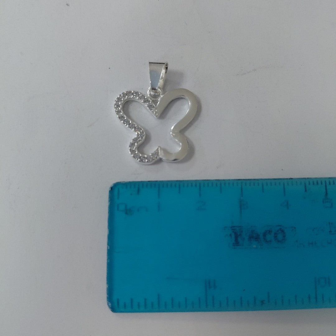 DIJE MARIPOSA C/CIRCONIAS PLATA .925 2.3 GR (NUEVO)