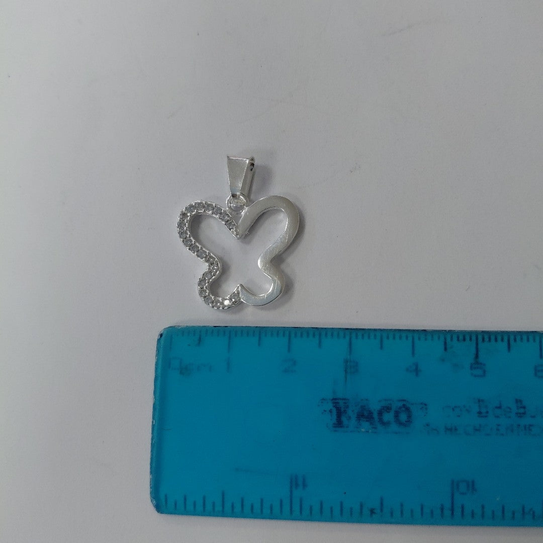 DIJE MARIPOSA C/CIRCONIAS PLATA .925 2.3 GR (NUEVO)