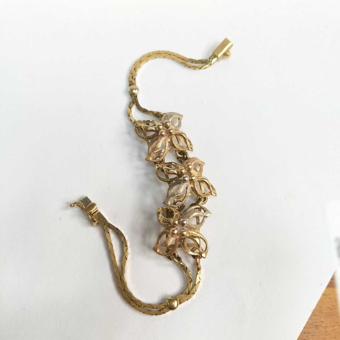 PULSERA ORO, ORO COMBINADO 14 K 18.3 GRMS (SEMINUEVO)