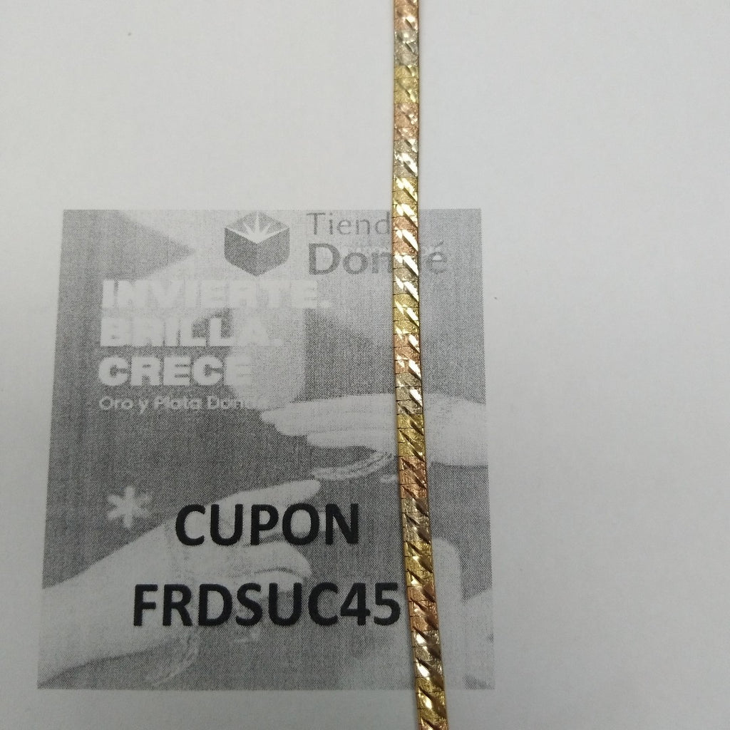 PULSERA ORO COMBINADO 14 K 8,00 GRMS (SEMINUEVO)