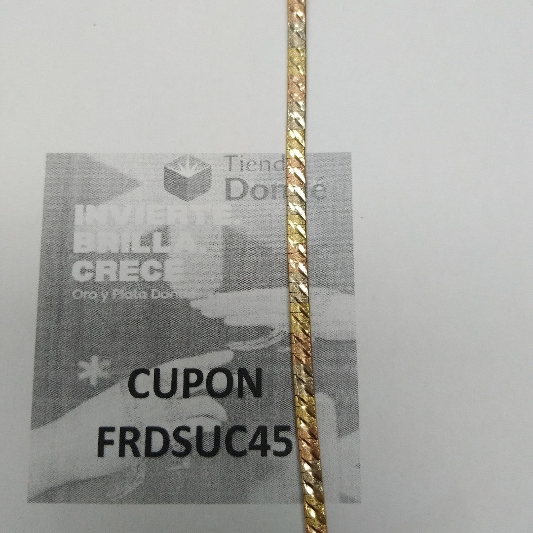 PULSERA ORO COMBINADO 14 K 8,00 GRMS (SEMINUEVO)