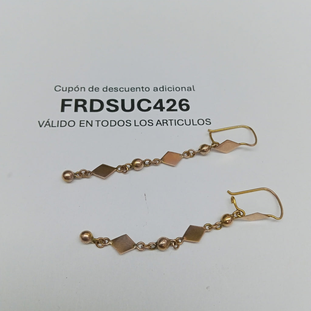 ARETES PAR ORO 10 K 2 GRMS (SEMINUEVO)
