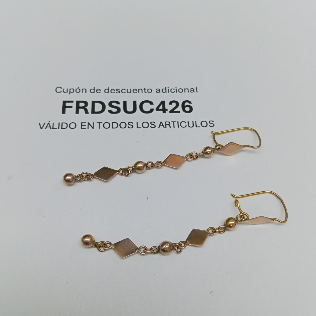 ARETES PAR ORO 10 K 2 GRMS (SEMINUEVO)