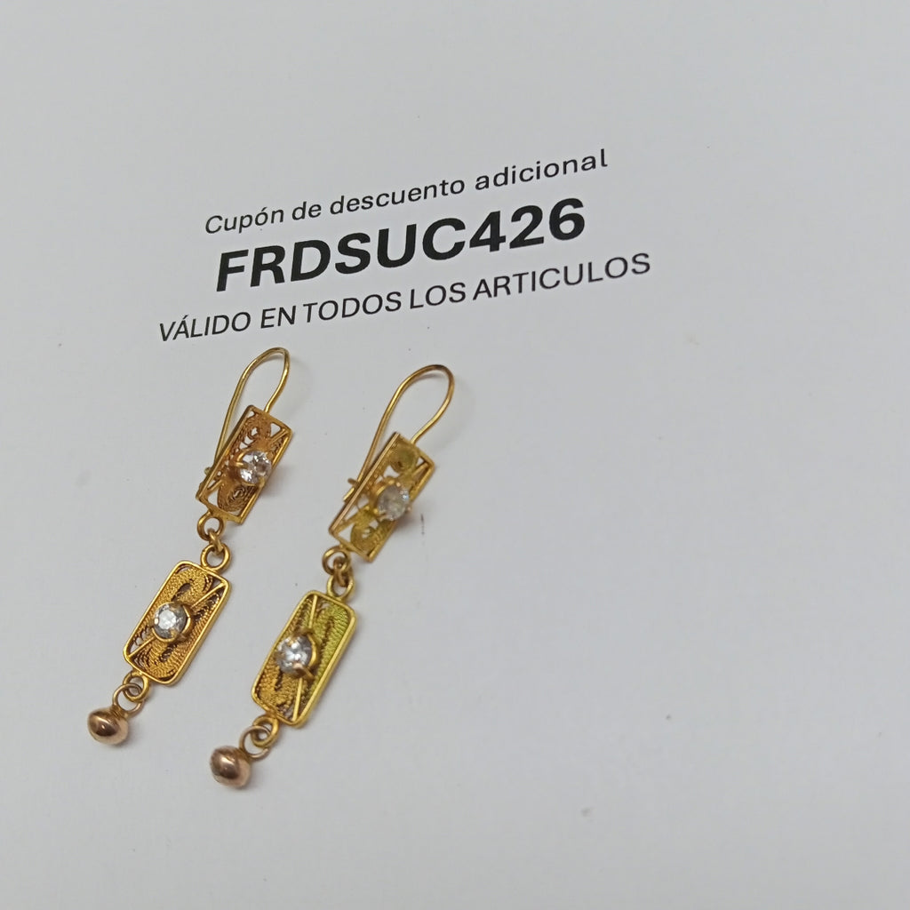 ARETES PAR ORO 8 K 3.4 GRMS (SEMINUEVO)