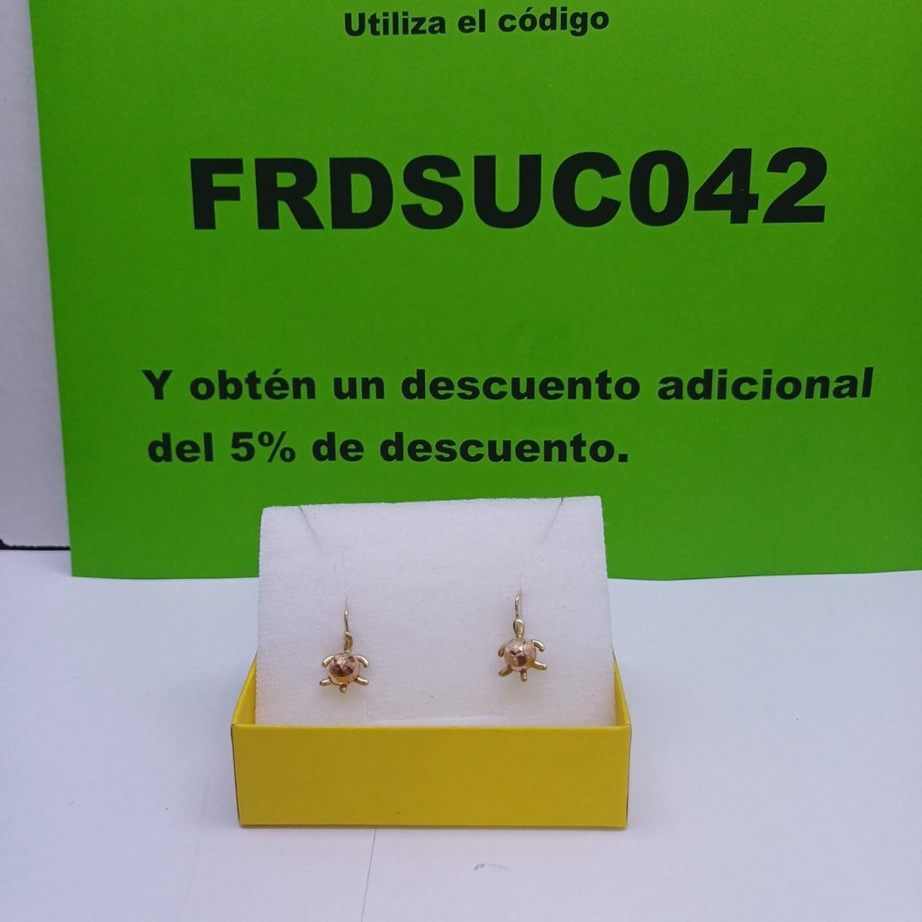 ARETES PAR ORO 14 K 1,30 GRMS (SEMINUEVO)