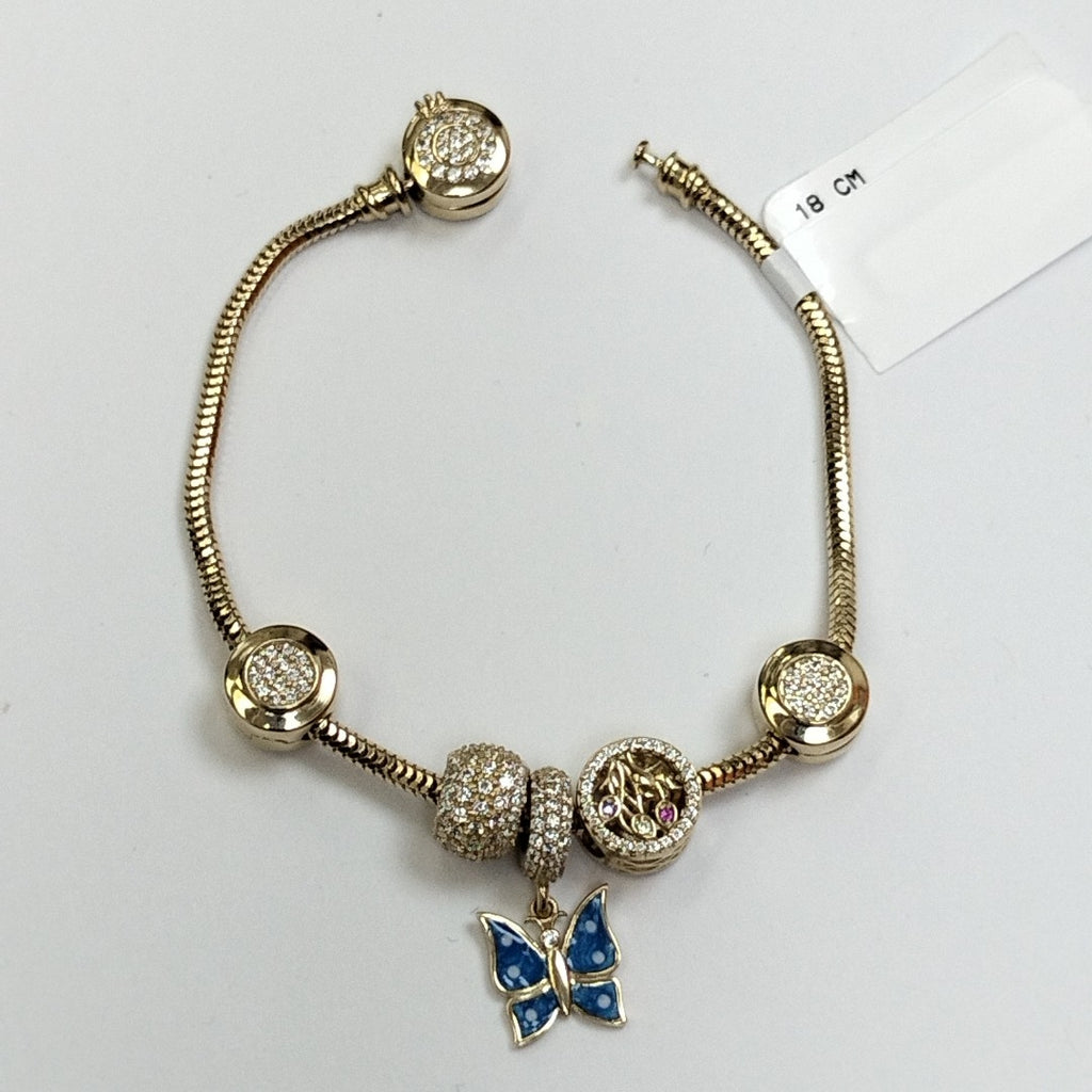 PULSERA CHARM ORO 14K 17.5 (NUEVO)