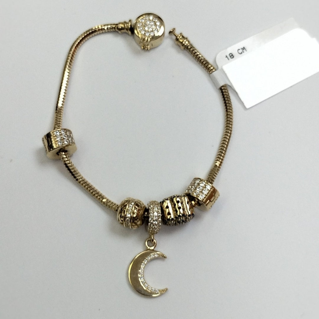 PULSERA CHARM ORO 14K 15.5 (NUEVO)